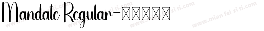 Mandate Regular字体转换